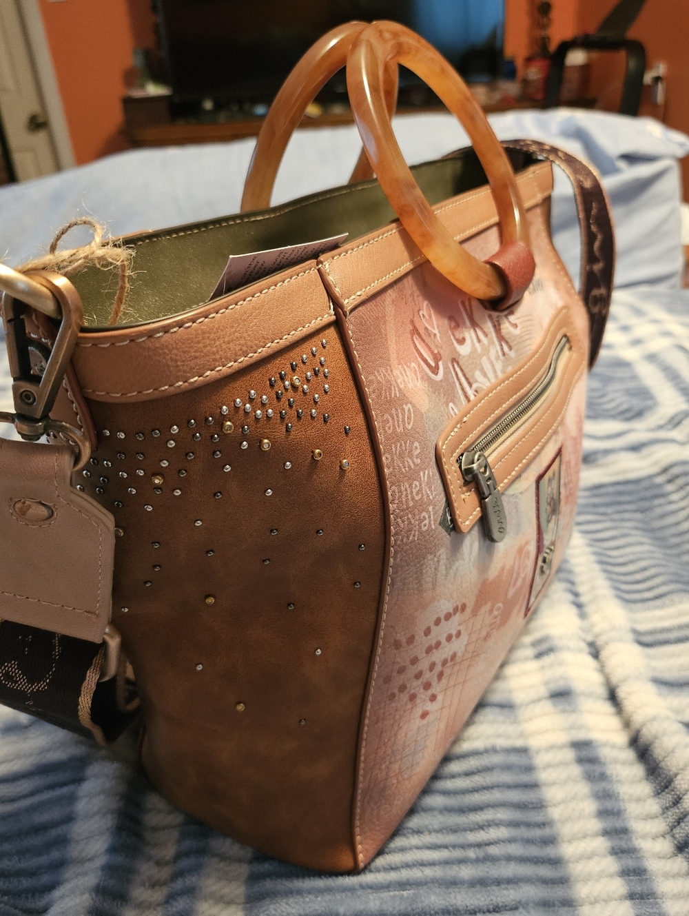 Anekke Menire Peace Round Handle Bag - Picture 2 of 9